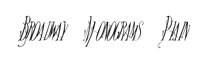 Broadway Monograms Plain  font caratteri gratis