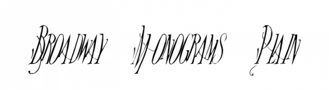 Broadway Monograms Plain  नि: शुल्क फ़ॉन्ट्स डाउनलोड