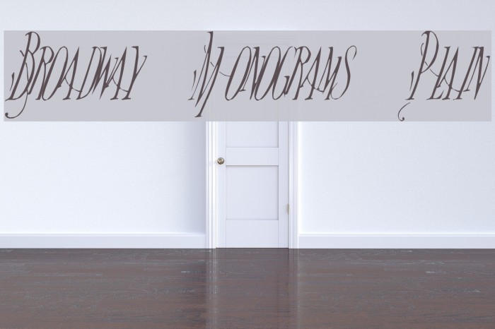 Broadway Monograms Plain Font examples