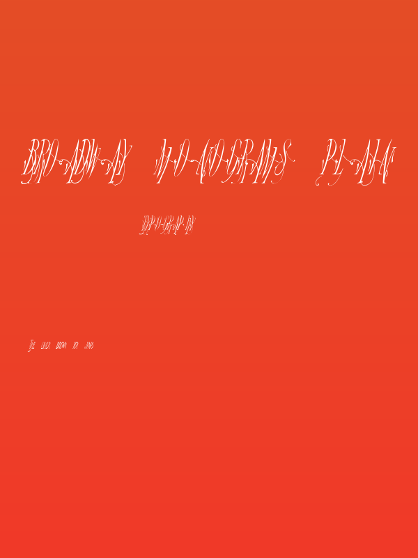 Broadway Monograms Plain Poster