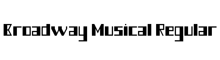Broadway Musical Regular Font