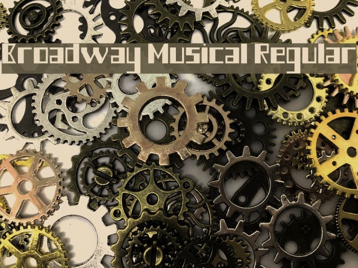 Broadway Musical Regular Font examples