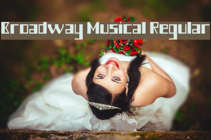 Broadway Musical Regular Font examples
