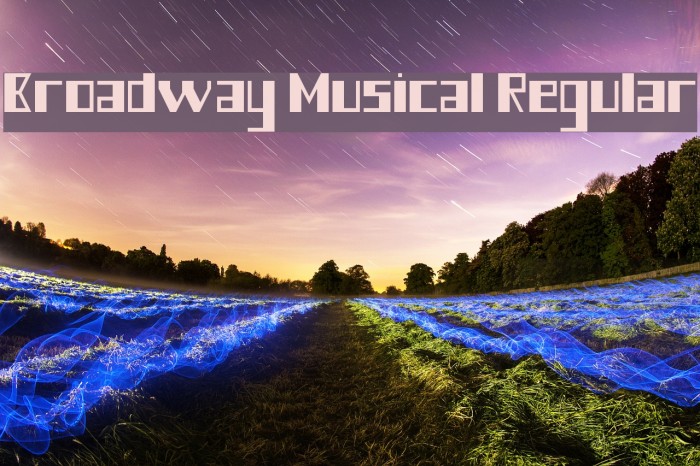 Broadway Musical Regular Font examples