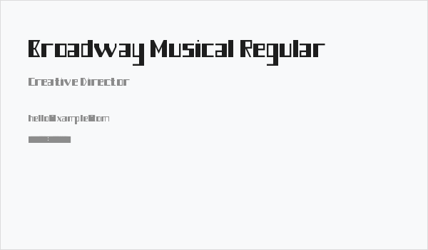Broadway Musical Regular Business Card