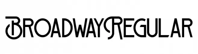 Broadway Regular  नि: शुल्क फ़ॉन्ट्स डाउनलोड