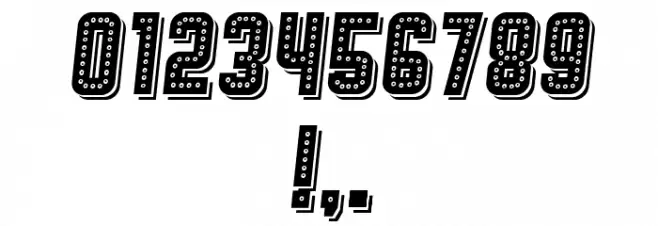 Broadway Shadow Italic Font OTHER CHARS