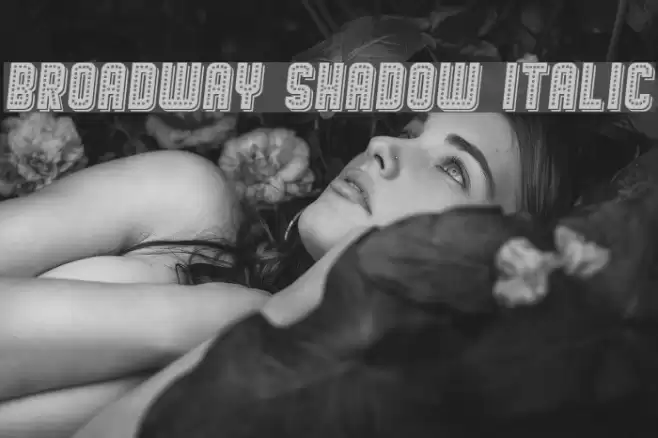 Broadway Shadow Italic Font examples