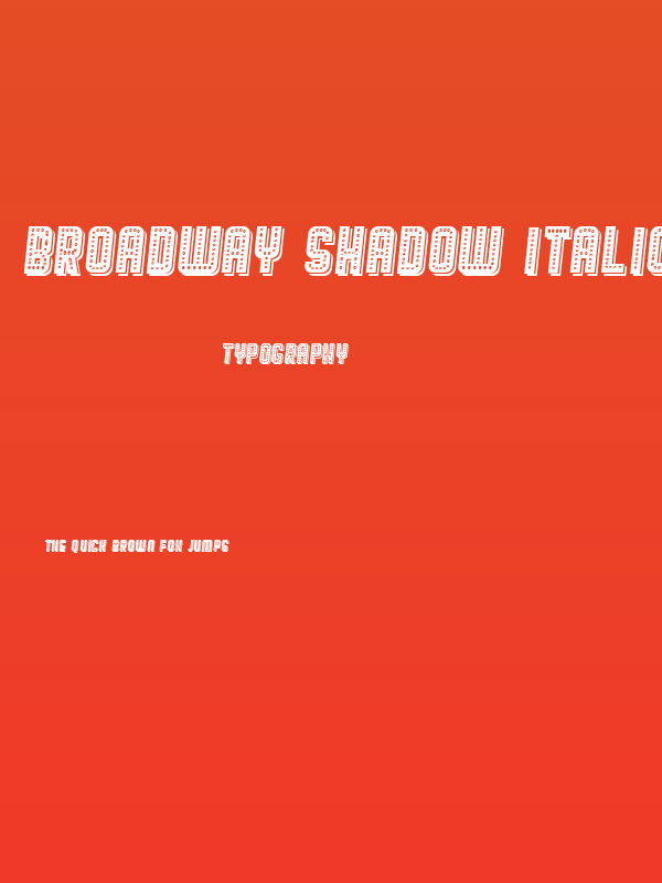 Broadway Shadow Italic Poster