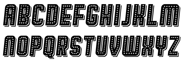 Broadway Shadow Italic Font LOWERCASE