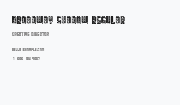Broadway Shadow Regular Business Card
