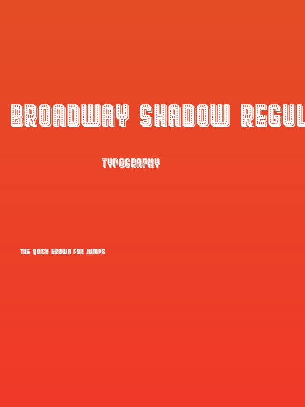 Broadway Shadow Regular Poster