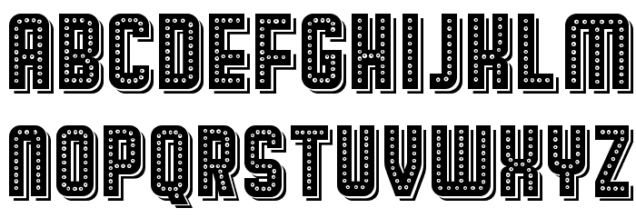Broadway Shadow Regular Font LOWERCASE