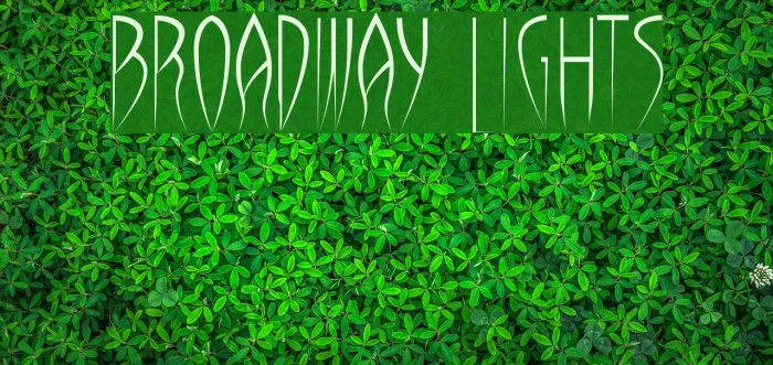 Broadway lights Font examples