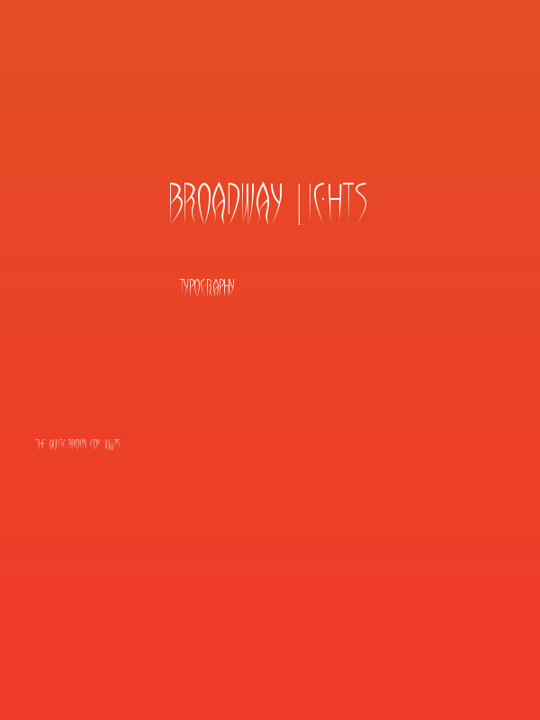 Broadway lights Poster