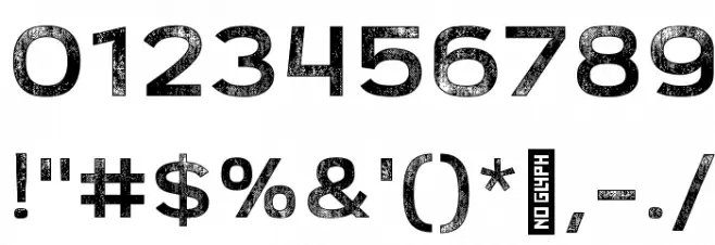 Broadwell-Extra-Distressed Font OTHER CHARS