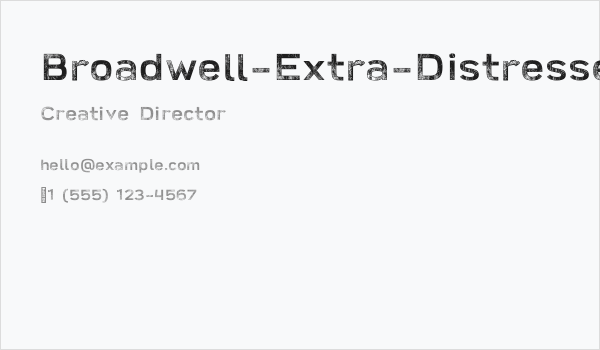 Broadwell-Extra-Distressed Business Card