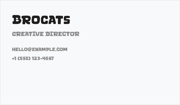 Brocats Business Card