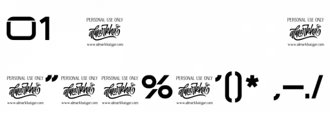 Broche Cut Font OTHER CHARS