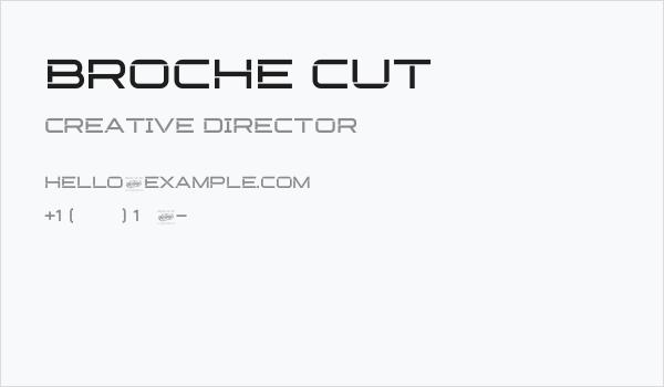 Broche Cut Business Card
