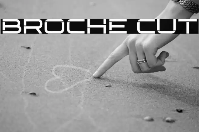 Broche Cut Font examples