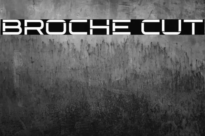 Broche Cut Font examples