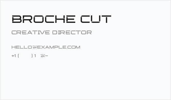 Broche Cut Business Card
