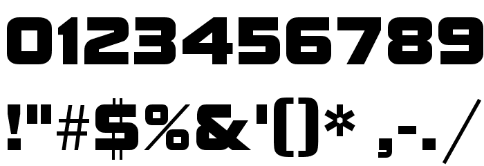 Brock Bold Font OTHER CHARS