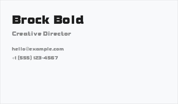 Brock Bold Business Card