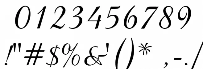 Brock Script Font OTHER CHARS