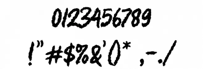 Brocken Regular Font OTHER CHARS