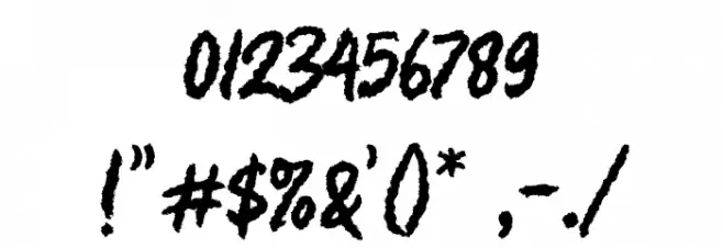 Brocken-Regular Font OTHER CHARS