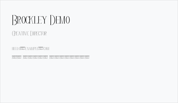 Brockley Demo Business Card
