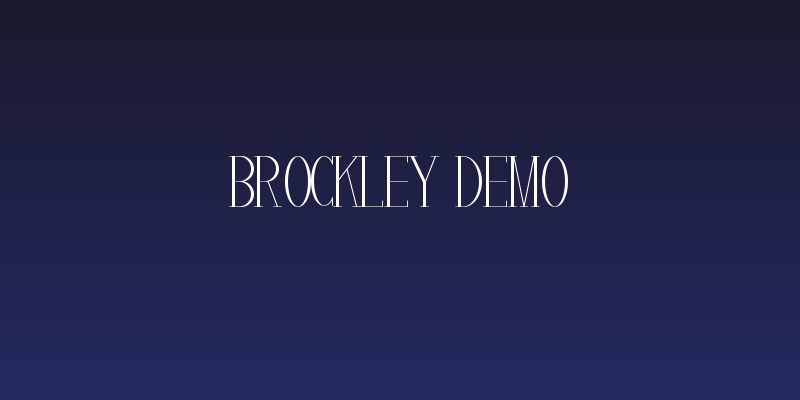Brockley Demo Social Header