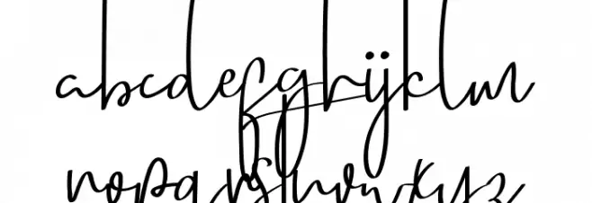 Brockly Demo Schriftart Kleinbuchstaben