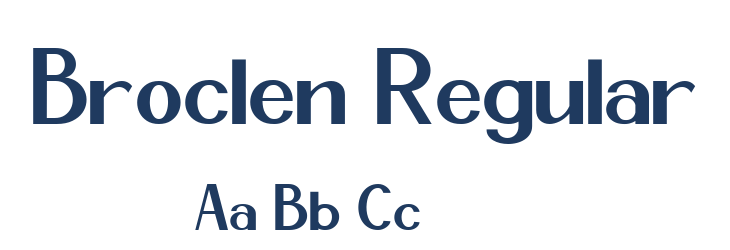 Broclen Regular Font Preview