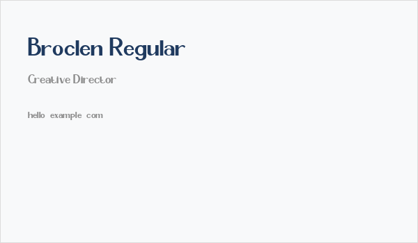 Broclen Regular Business Card