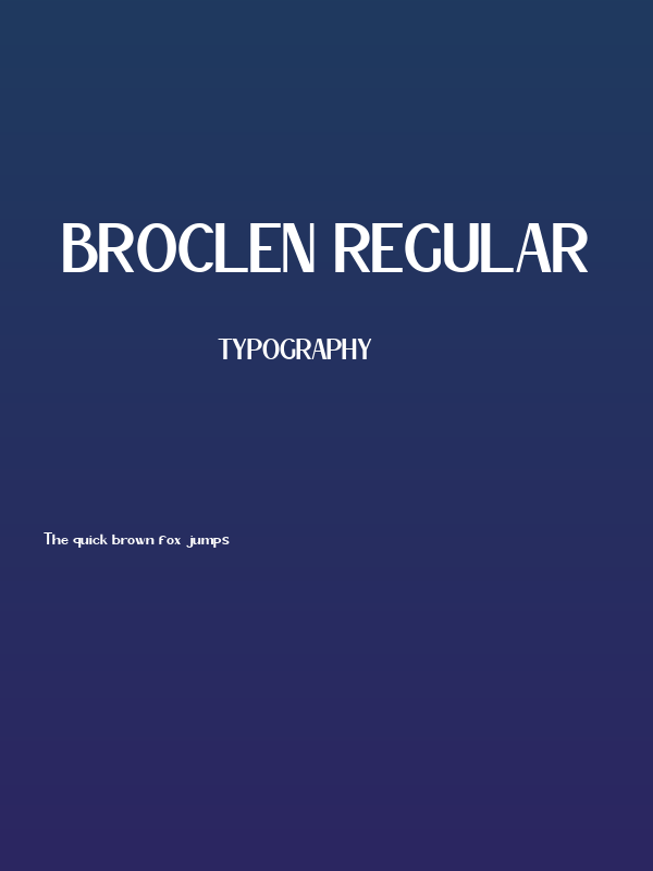 Broclen Regular Poster
