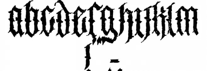 Brodequin Font Alte caractere