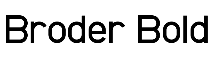 Broder Bold  Скачать бесплатные шрифты