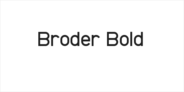 Broder Bold Logo