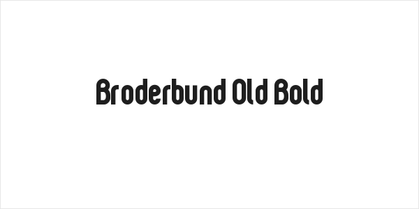 Broderbund Old Bold Logo