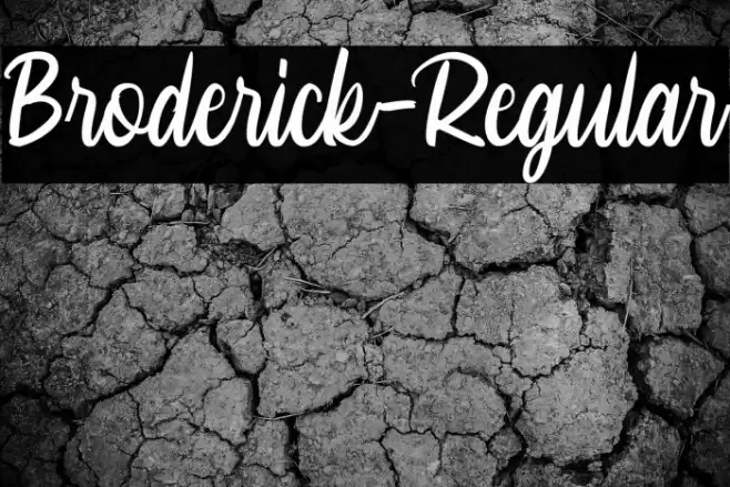 Broderick-Regular Font examples