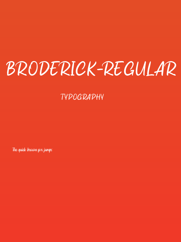 Broderick-Regular Poster