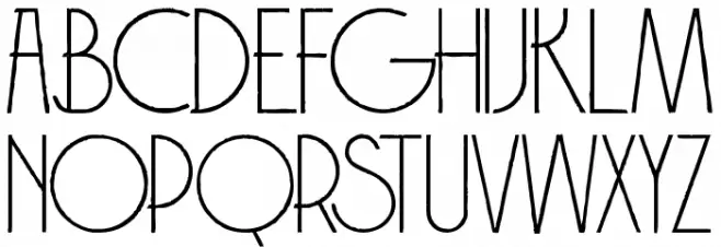 Brodo Thin Grunge Font UPPERCASE