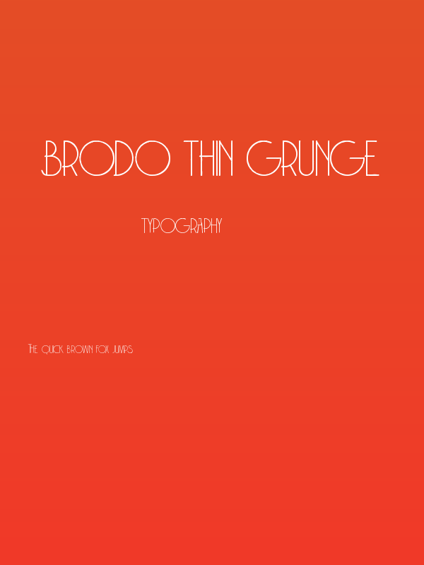 Brodo Thin Grunge Poster