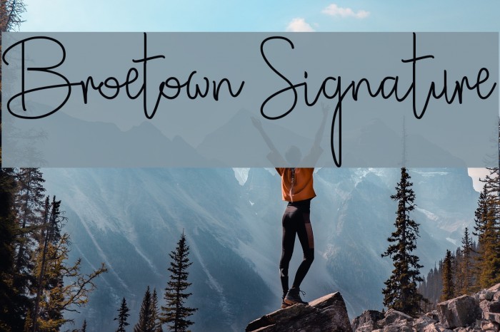 Broetown Signature Font examples