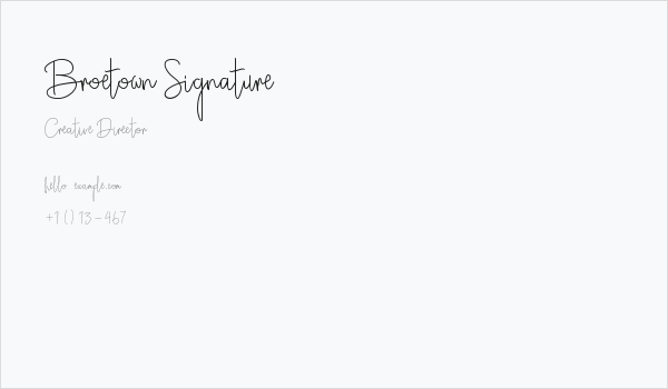 Broetown Signature Business Card