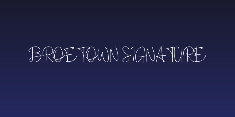 Broetown Signature Social Header