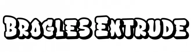 Brogles Extrude  नि: शुल्क फ़ॉन्ट्स डाउनलोड